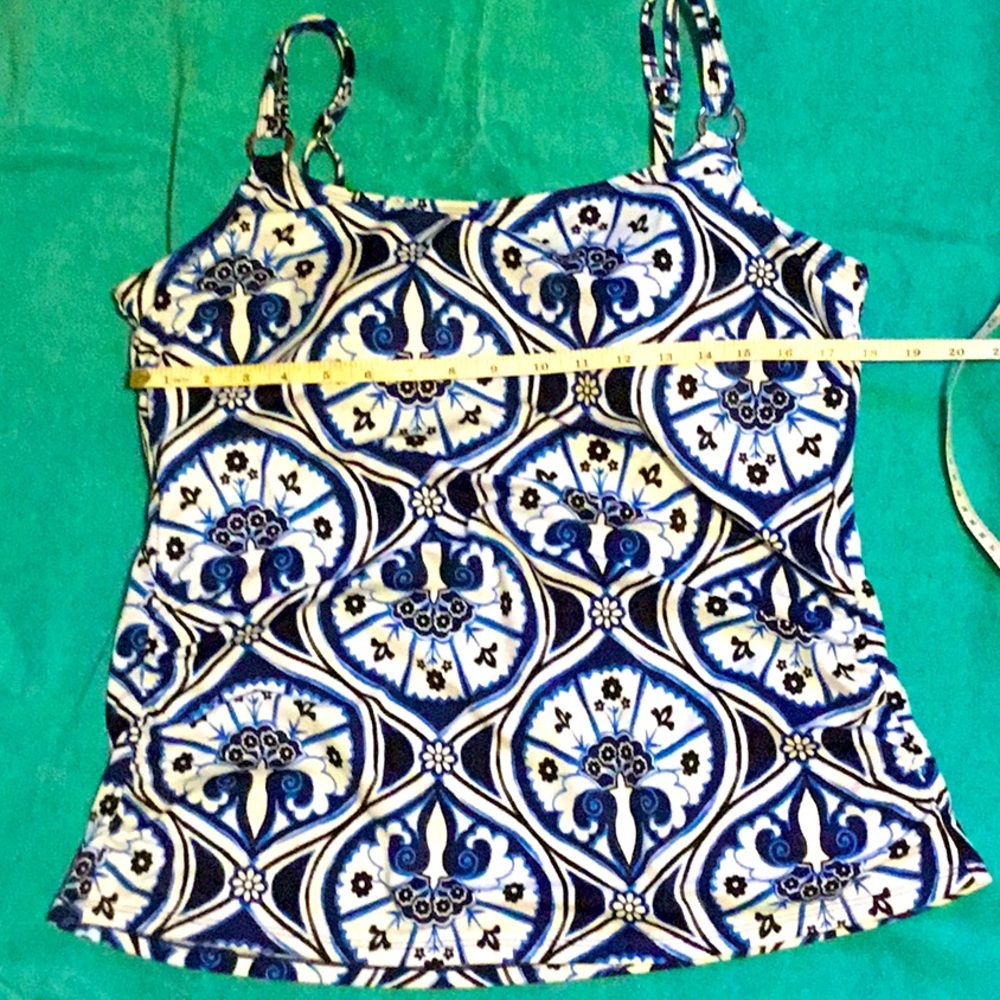Print tankini top, size XL